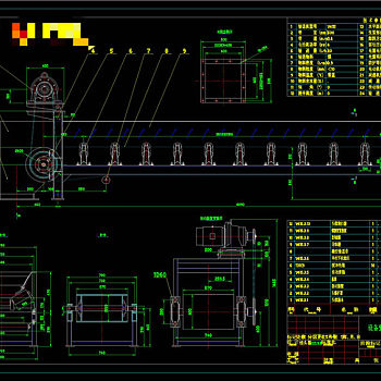 给料机总装图CAD机械图纸