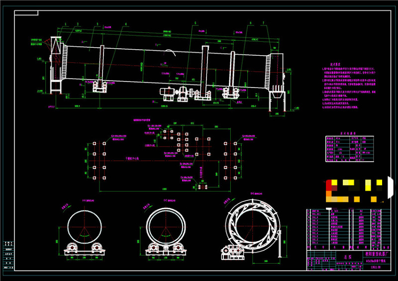 米烘干机总图CAD机械<a href=https://www.yitu.cn/su/7937.html target=_blank class=infotextkey>图纸</a>