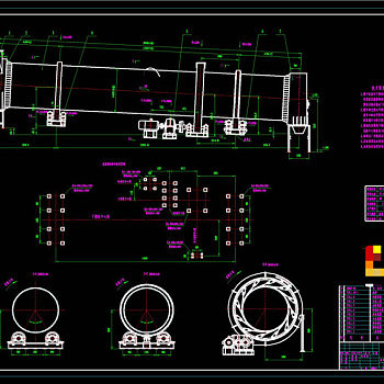 米烘干机总图CAD机械图纸