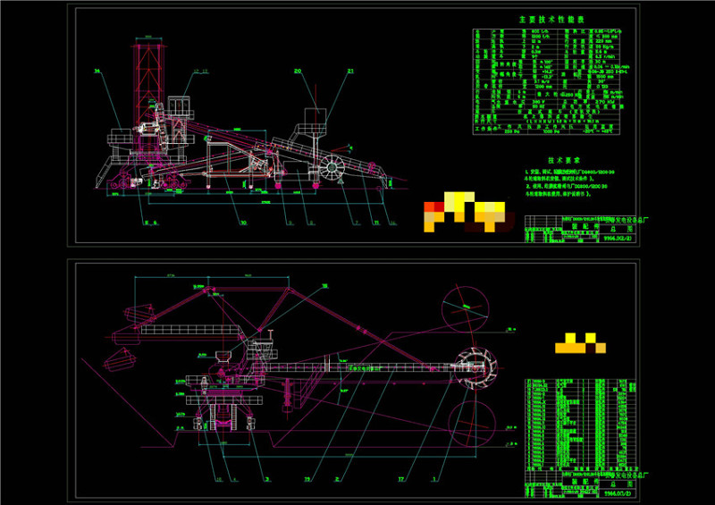 斗轮机总图CAD机械<a href=https://www.yitu.cn/su/7937.html target=_blank class=infotextkey>图纸</a>