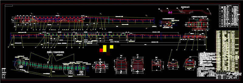 拐弯皮带机总图CAD机械图纸