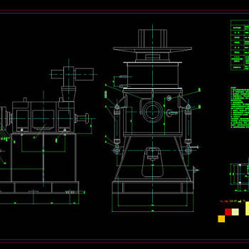 立式卷取机CAD机械图纸