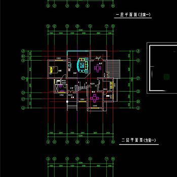 别墅设计图稿cad图纸