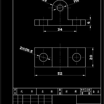 定位架CAD机械图纸