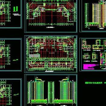 高层建筑全套施工图纸cad文件图片