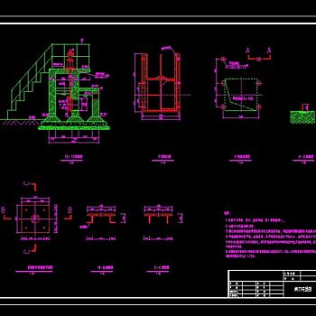 闸门安装CAD设计详图