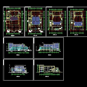 某市政报告厅CAD建筑设计方案图纸