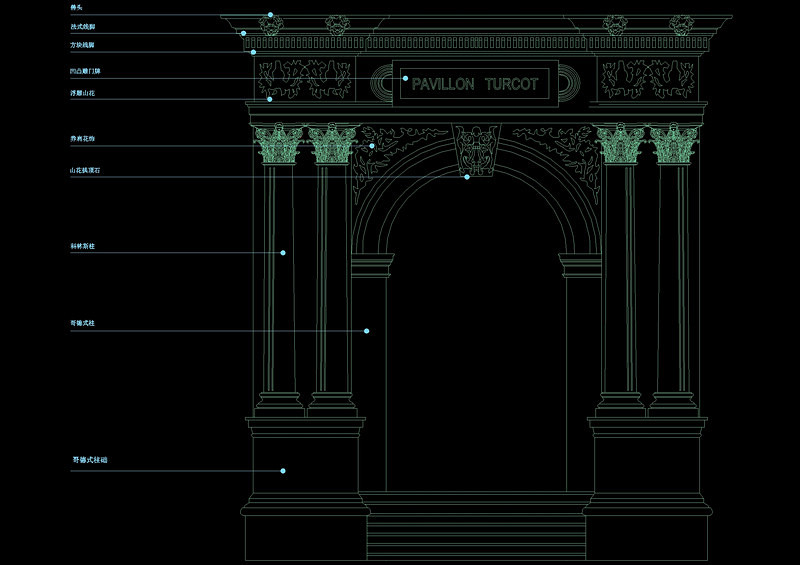 门<a href=https://www.yitu.cn/sketchup/zhuzi/index.html target=_blank class=infotextkey><a href=https://www.yitu.cn/su/7152.html target=_blank class=infotextkey>柱子</a></a>cad<a href=https://www.yitu.cn/su/7937.html target=_blank class=infotextkey>图纸</a>