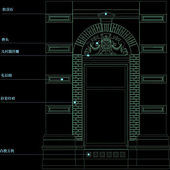 门详图cad图块素材