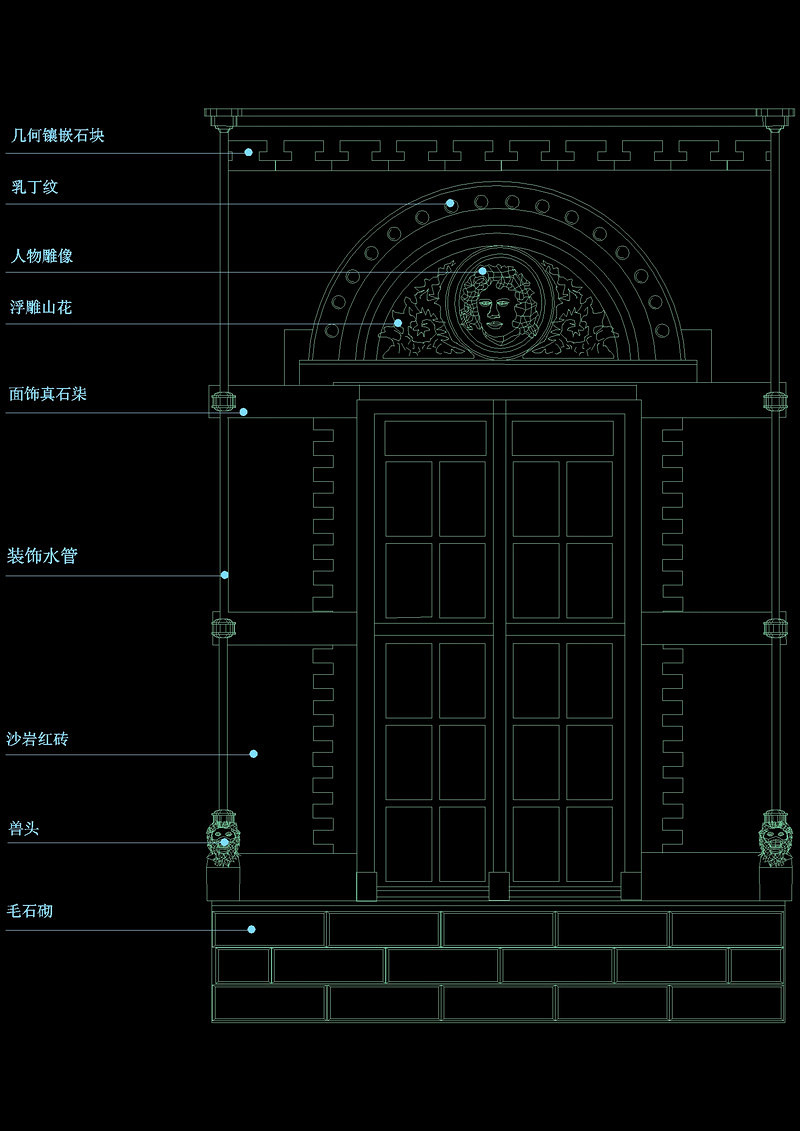 门详图cad图稿素材