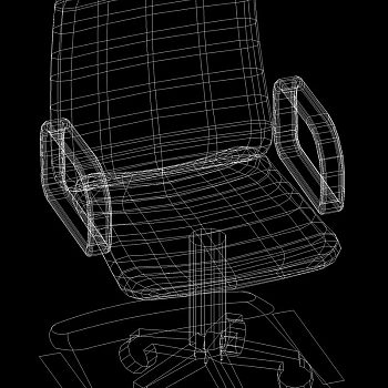 靠背座椅cad图稿