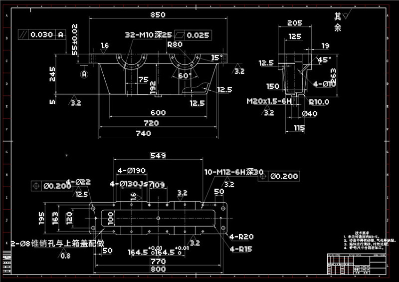 变速箱下箱体CAD机械<a href=https://www.yitu.cn/su/7937.html target=_blank class=infotextkey>图纸</a>