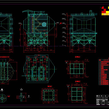 平米电除尘器图纸CAD机械图纸