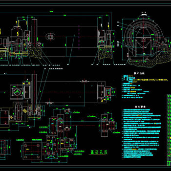 球磨机CAD机械图纸
