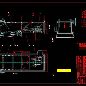 大型给料机设备CAD机械图纸