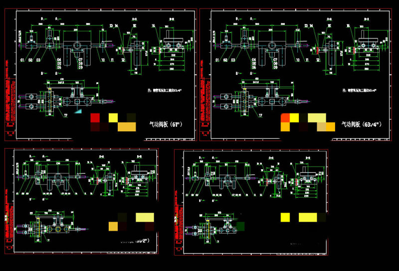 气动阀板CAD机械<a href=https://www.yitu.cn/su/7937.html target=_blank class=infotextkey>图纸</a>