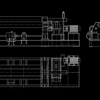 机械式卷板机总图CAD机械图纸