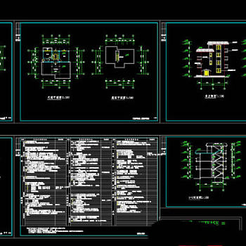 三层住宅整套施工图纸CAD图纸