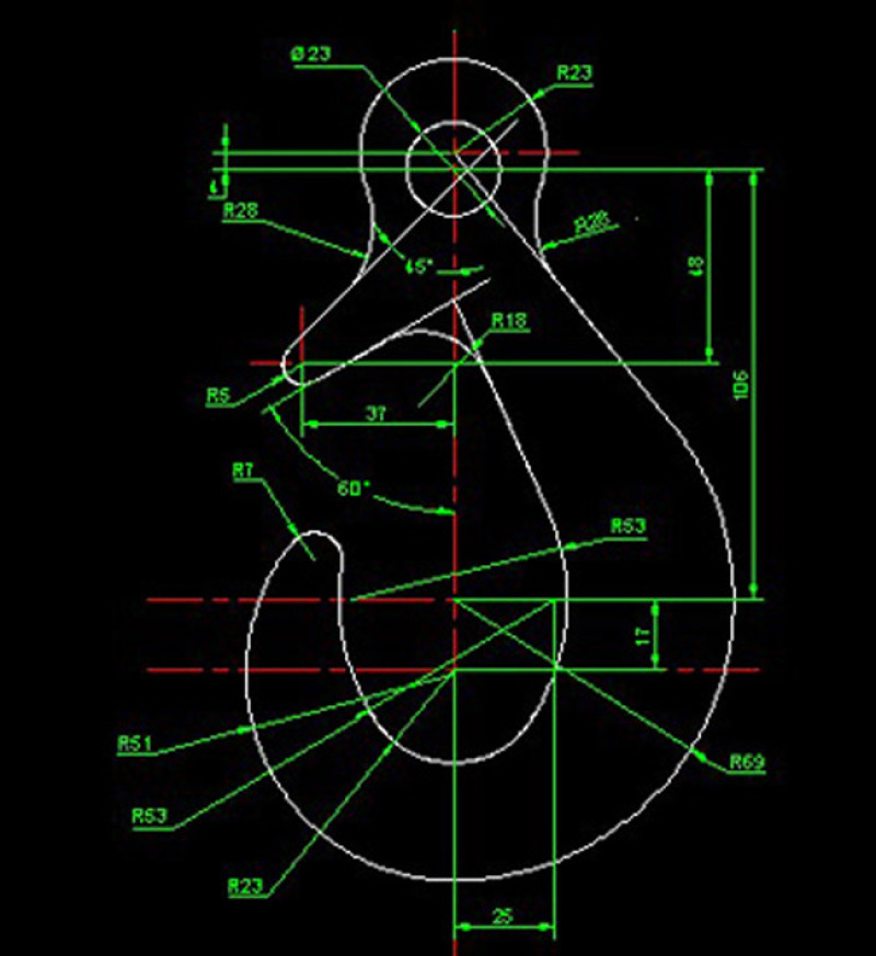 吊钩CAD<a href=https://www.yitu.cn/su/7937.html target=_blank class=infotextkey>图纸</a>