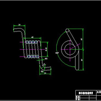 圆柱螺旋扭转弹簧CAD图纸