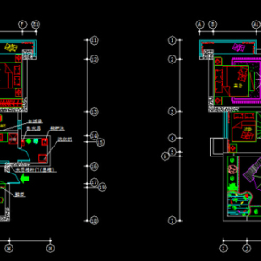 150平米小洋房室内装修设计CAD图