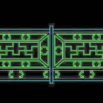 中式栏杆CAD图块素材26款-19