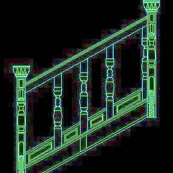 木楼梯、铁艺楼梯、旋转楼梯、现代式楼梯、楼梯扶手CAD图块28