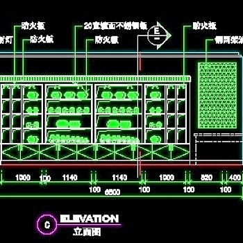 体育用品店、眼镜店、音像店实例装修施工图纸、cad详图21