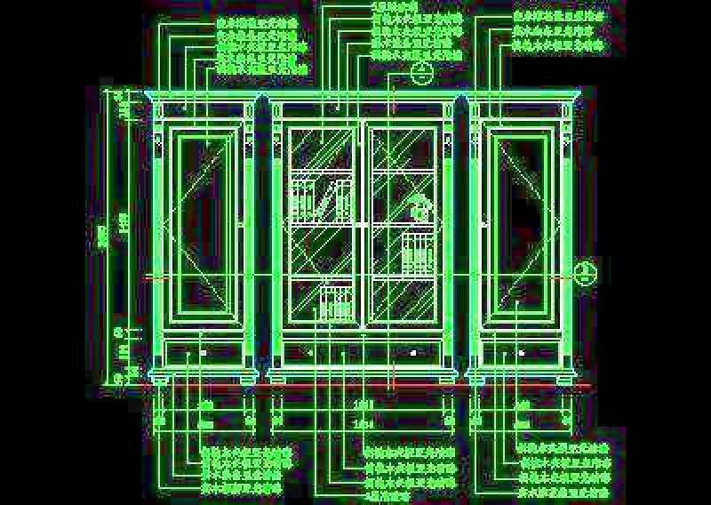 <a href=https://www.yitu.cn/sketchup/shugui/index.html target=_blank class=infotextkey>书柜</a>CAD详图素材16