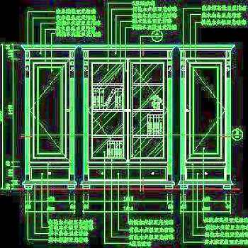 书柜CAD详图素材16