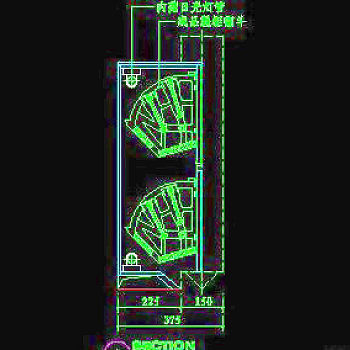 鞋柜、衣帽柜cad详图素材12