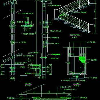 楼梯与栏杆cad详细施工图7