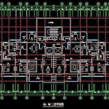 楼层户型平面cad图