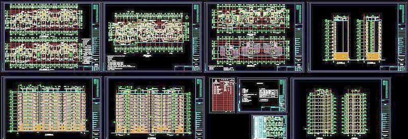 经典小高层住宅CAD施工图