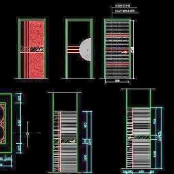 几款门的CAD立面图