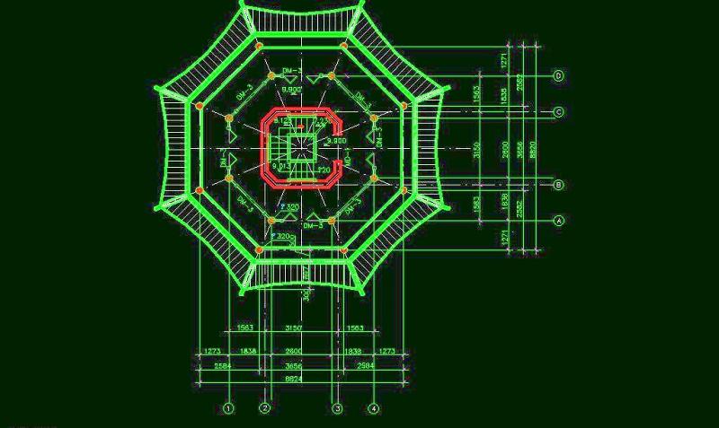 古建筑古塔CAD素材