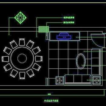 CAD餐厅设计素材餐厅施工