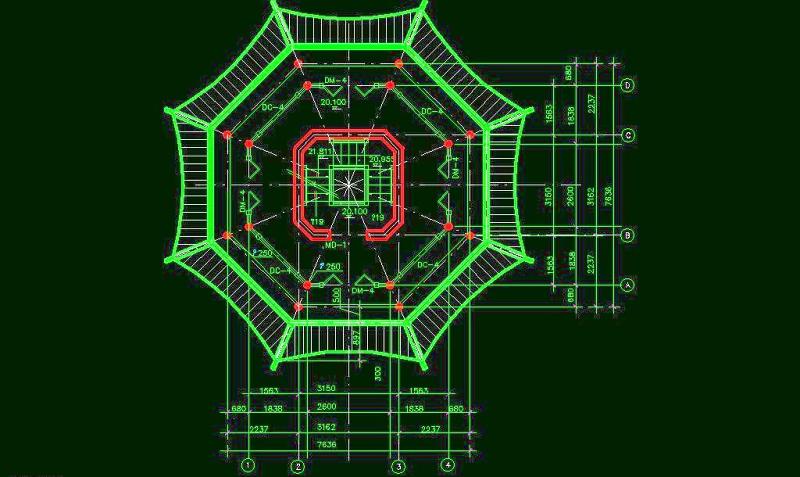 古建筑古塔CAD素材