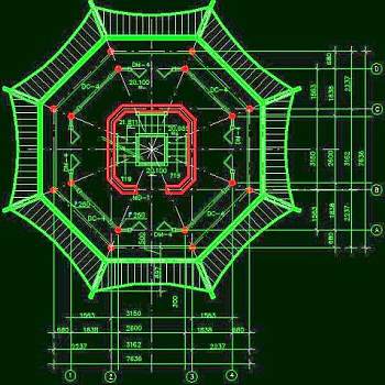 古建筑古塔CAD素材