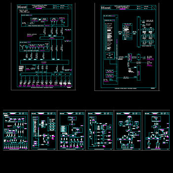 船舶主机遥控电气系统图CAD图纸