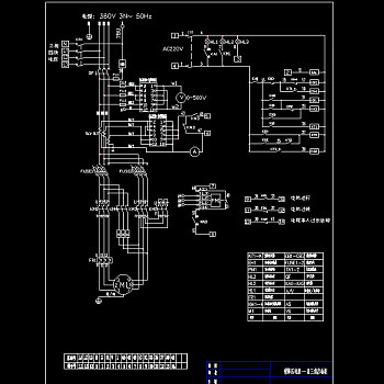 带降压电阻-星三角启动原理图CAD图纸