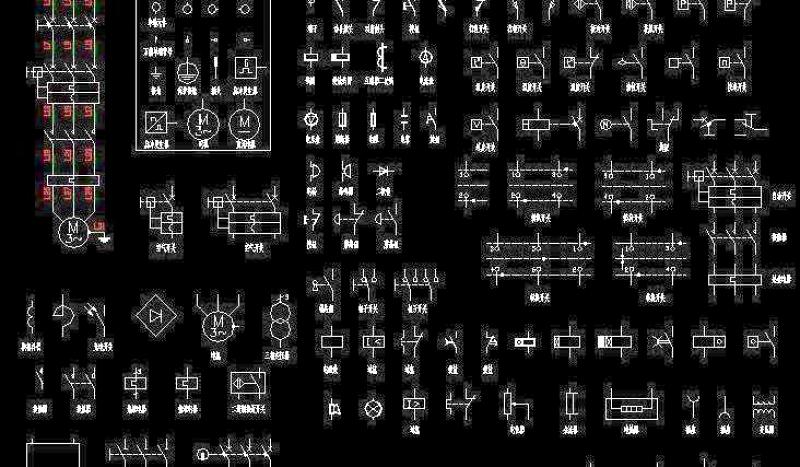 常用cad电气制<a href=https://www.yitu.cn/su/7703.html target=_blank class=infotextkey>图标</a>准图形
