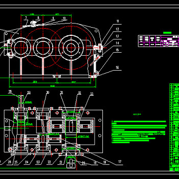 减速器装配图CAD图纸