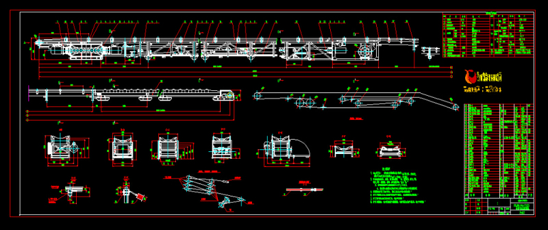 可伸缩带式输送机CAD<a href=https://www.yitu.cn/su/7937.html target=_blank class=infotextkey>图纸</a>