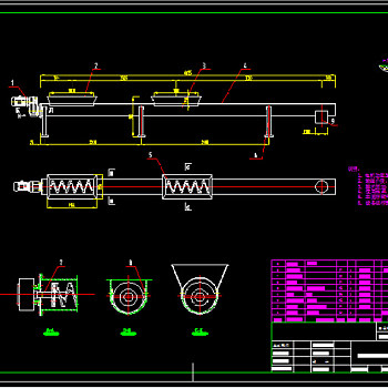 水平螺旋输送机CAD图纸