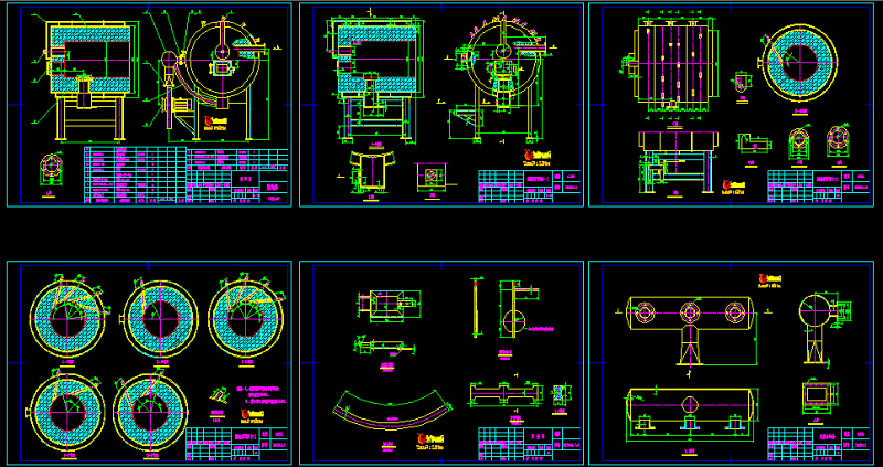 旋风式煤粉燃烧器全套图CAD