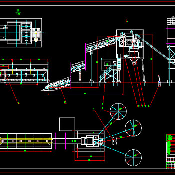 hls60砼搅拌楼总图CAD图纸
