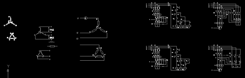 星三角与自藕降压启动CAD<a href=https://www.yitu.cn/su/7937.html target=_blank class=infotextkey>图纸</a>