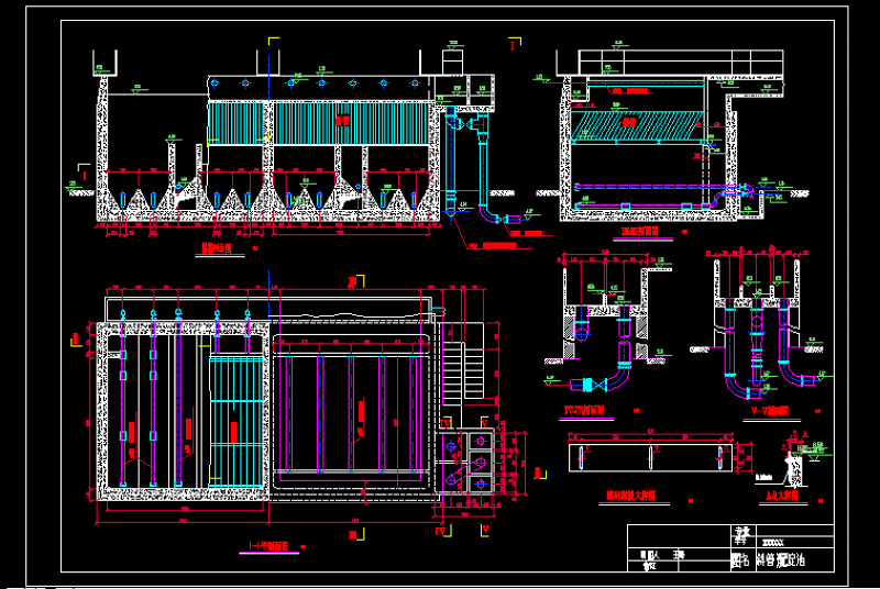 斜管沉淀池CAD<a href=https://www.yitu.cn/su/7937.html target=_blank class=infotextkey>图纸</a>