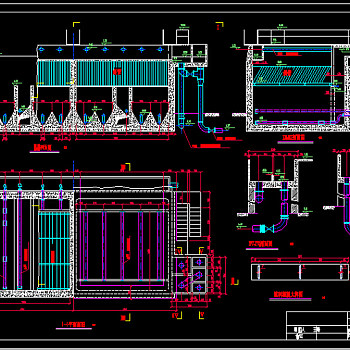 斜管沉淀池CAD图纸